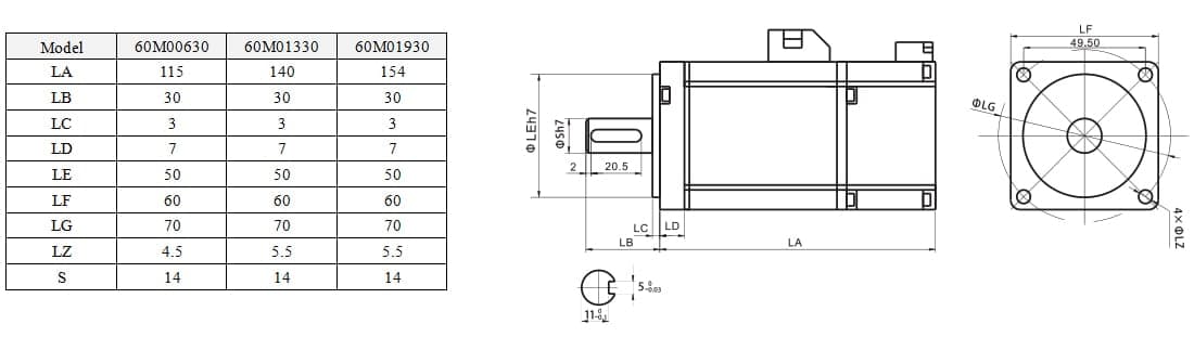 Сервомотор LCMT-04L-60M01330 — 6